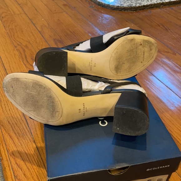 COLE HAAN Black Leather Sandals 9.5 - Picture 7 of 7
